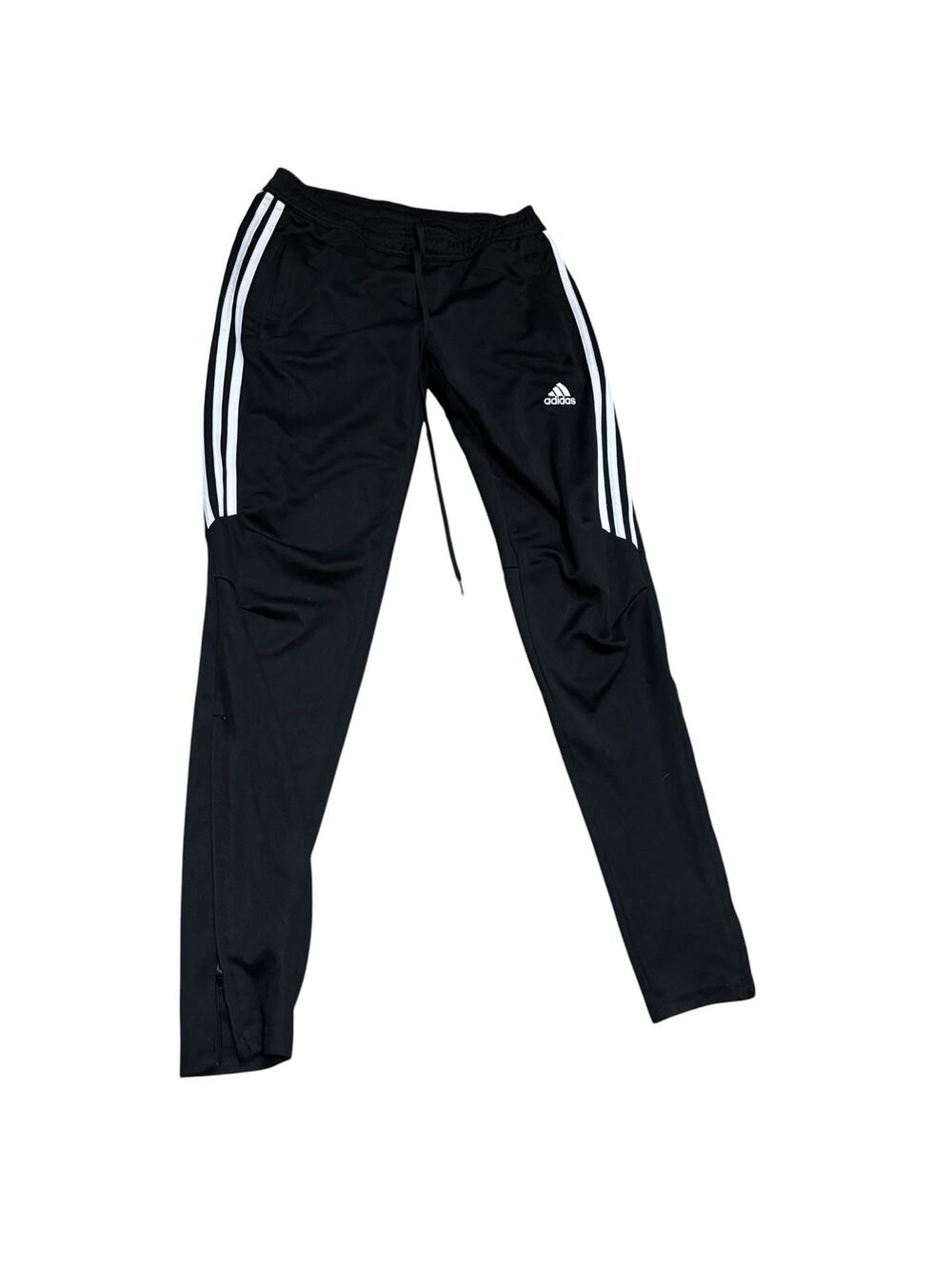 Adidas Black Athletic Pants Women's White Stripes Size S